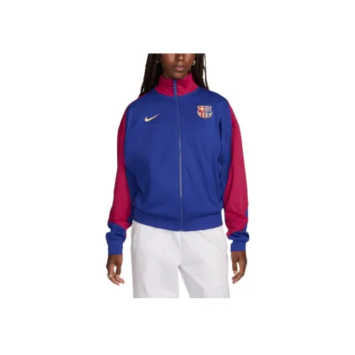 nike FCAcademy FW24 Pro Дом Dri Fit Football Anthem Куртки Пальто Женские Темно-королевский синий Красный