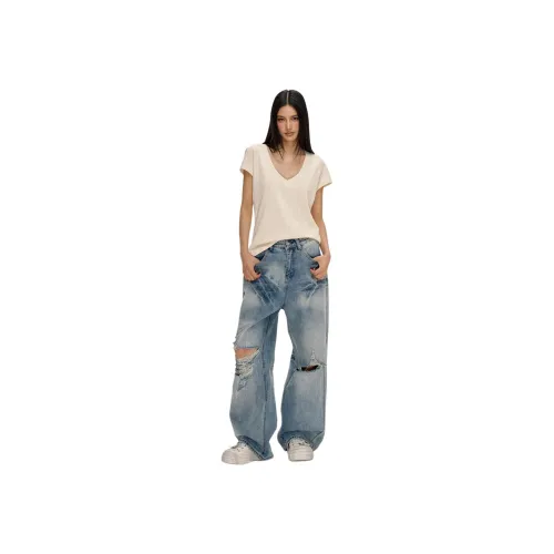 PISYPOX Синий Унисекс Джинсы