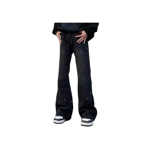 NOAHGIGI Черный Серый Унисекс Джинсы