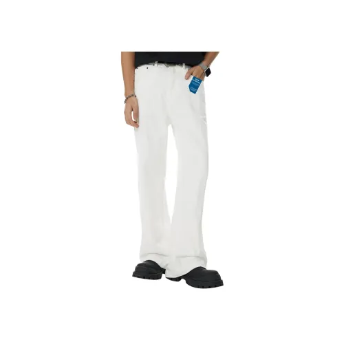 HANDAIWEI Белый Унисекс Джинсы