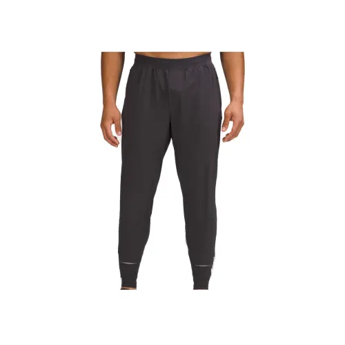 lululemon Волна Вязаные Тренировочные Брюки Мужские Черный Гранит