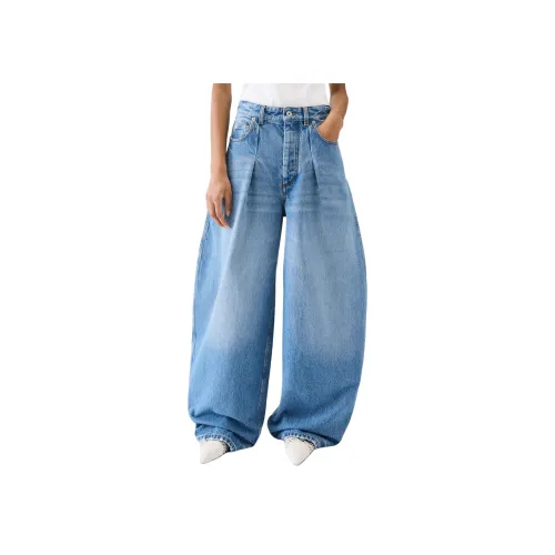 Jacquemus Stonewashed Индиго Женские Джинсы