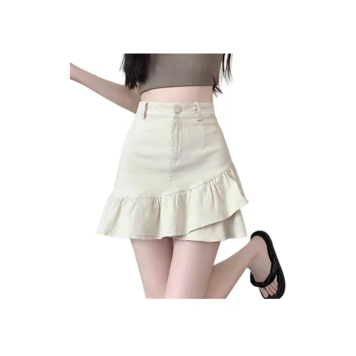 YEARNED Джинсовые короткие юбки Женские