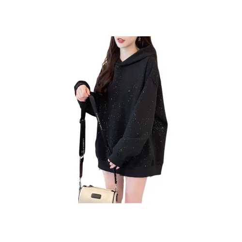 SIXUSICHOU Черный Женский Свитшот