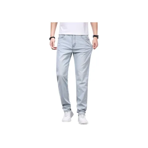 JIKENDI Светло-синие мужские джинсы