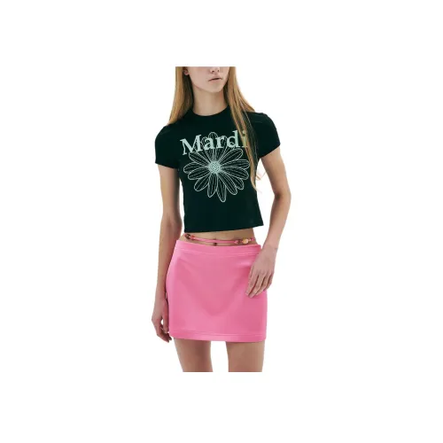 MARDI MERCREDI Черный/Мята Женские Короткие Топы
