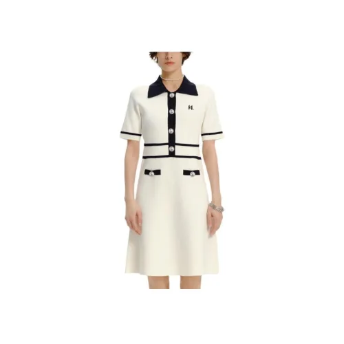 KARL LAGERFELD Короткое платье с короткими рукавами женское белое