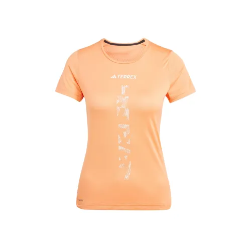 Adidas Обычная футболка женская оранжевая