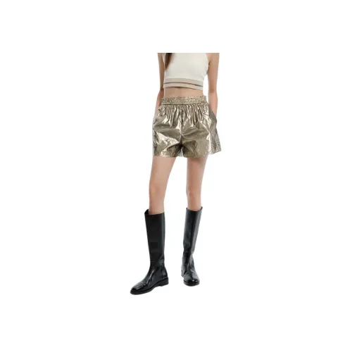 MOCO Повседневные шорты Женские Металл Коричневый