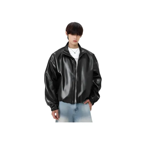 MEIPIN TANG Кожа Куртка Унисекс