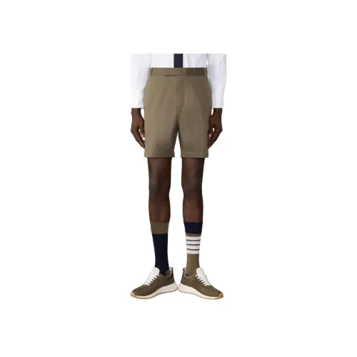 THOM BROWNE Темно-зеленые мужские повседневные шорты