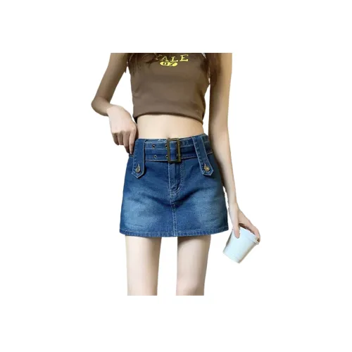 Lan Miao Джинсовые короткие юбки Женские