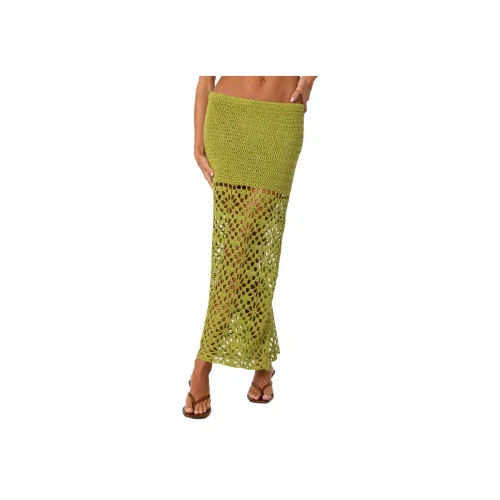 Edikted Ida Спина Slit Crochet Maxi Юбка KNIT Длинный Юбка Женские