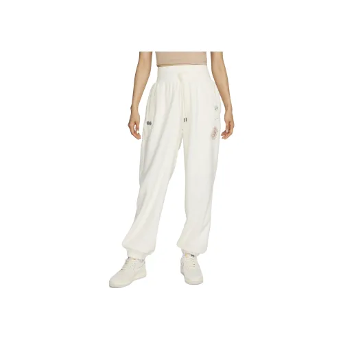 Nike Naomi Osaka Phoenix Fleece Вязаные Тренировочные Штаны Женские Айвори Белый