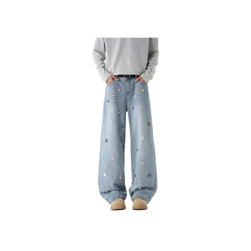 KSEK Светло-синие унисекс джинсы