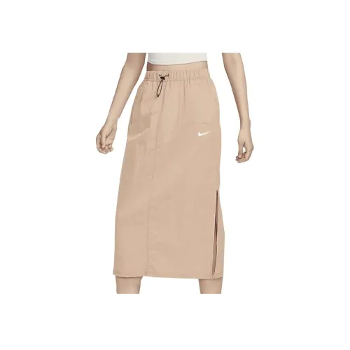 Nike Повседневный Длинный Юбка Женские Хаки