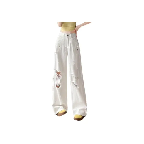 ZCDECO Белый Женские Джинсы