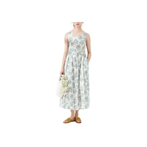 ZIMO Без рукавов Платье Женское С цветочным узором