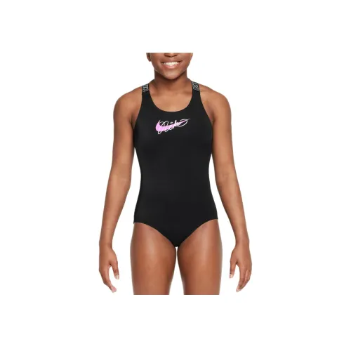 Nike Детский купальник Черный Веселье Розовый Детский