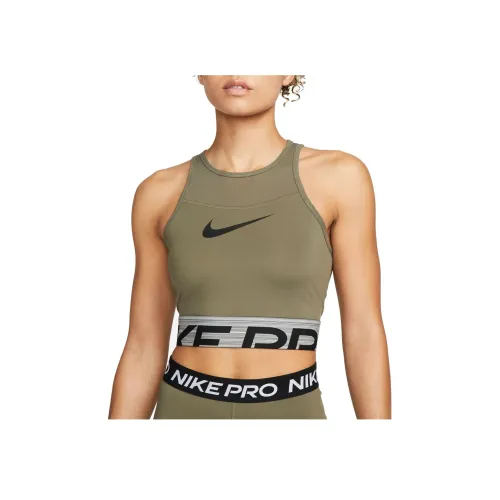 nike Dri Fit Майка Женская Оливково-зеленая