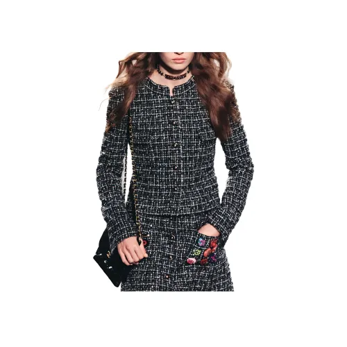 CHANEL 24 Осенний Зимний КРОП ТОП Женский Черный