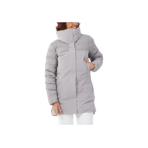 DECATHLON Хлопковый пуховик женский светло-серый