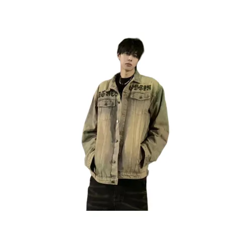 JIMI JONS Желтый Грязь Унисекс Джинсовые Куртки