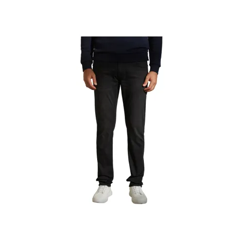 DANIEL HECHTER Повседневные брюки Мужские Серый Черный