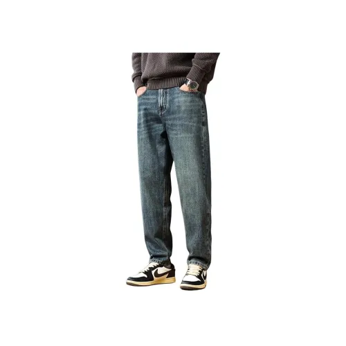FAIRWHALE Blue Unisex Jeans