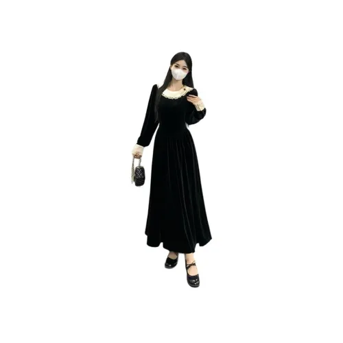 ZCDECO Длинное платье с длинными рукавами женское