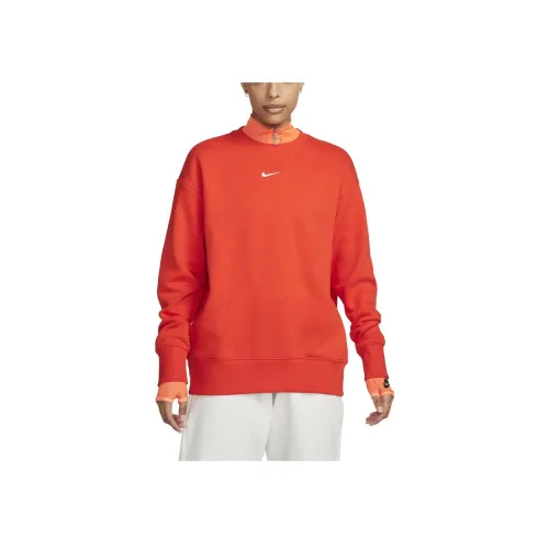 NIKE Ярко-красные Женские Свитшоты