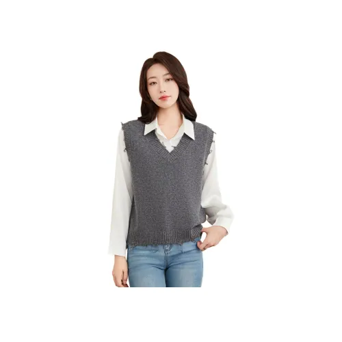 MJ Осенний Пуловер Трикотаж Женский