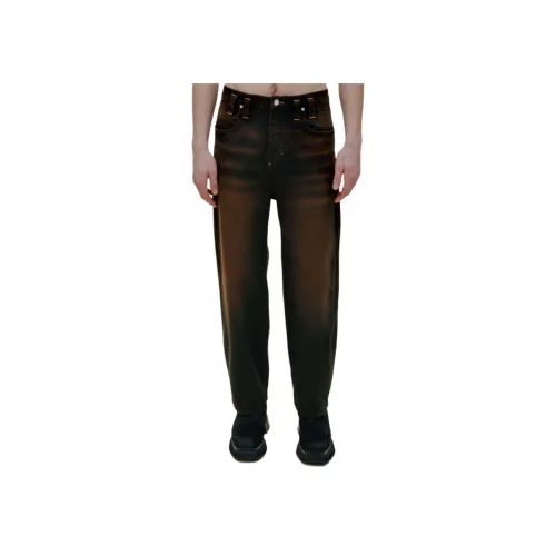 ECKHAUS LATTA Темно-кофейные унисекс джинсы