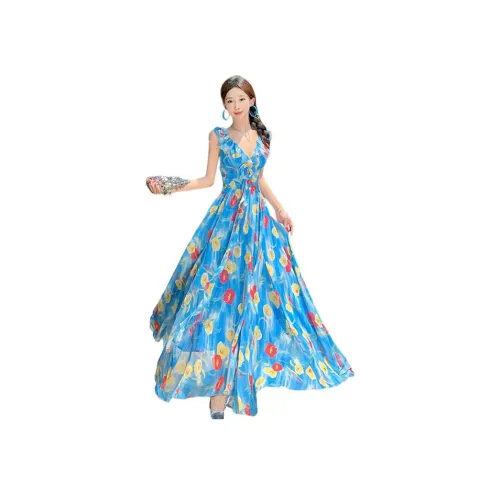 Dippanis Синий Женские Слип-платья