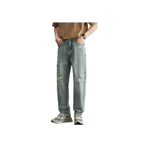 & V & Светло-синие Мужские Джинсы
