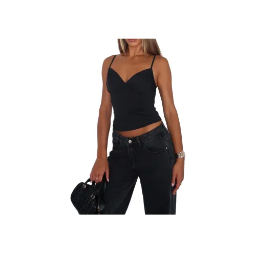 WHITE FOX Getting Noticed Cami Топ Черный Топ на бретелях Женские