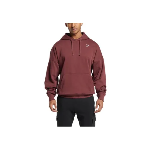 GYMSHARK Мужские Свитшоты Бордового Цвета