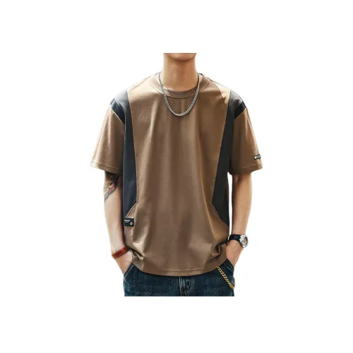 GELANLU Летняя футболка свободный крой унисекс