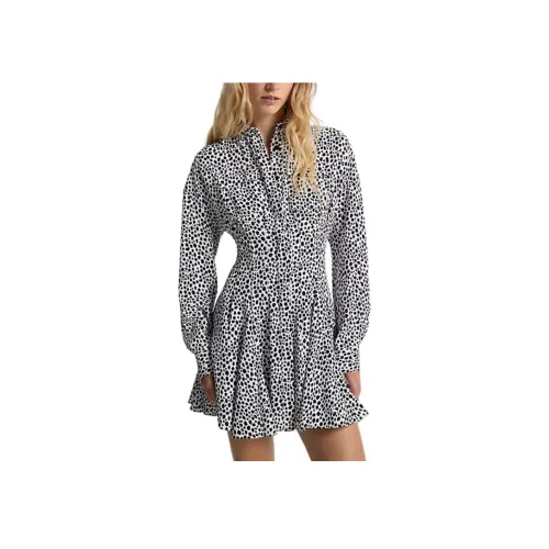 MICHAEL KORS Длинное платье с длинными рукавами женское черное