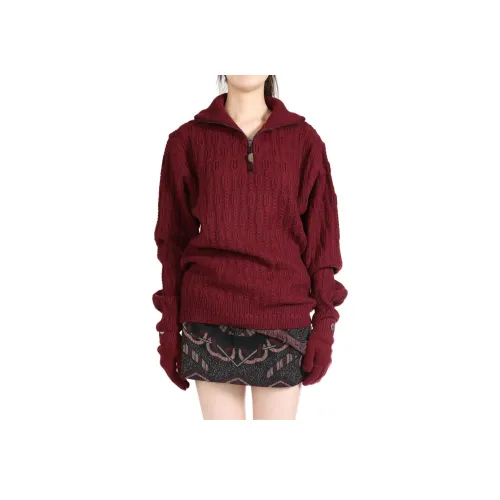 HYEIN SEO Свитер Женский Темно-Красный