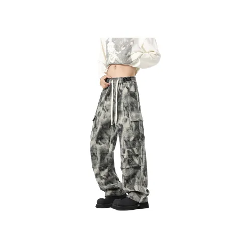 HANGYU Камень Серый Унисекс Повседневные Штаны