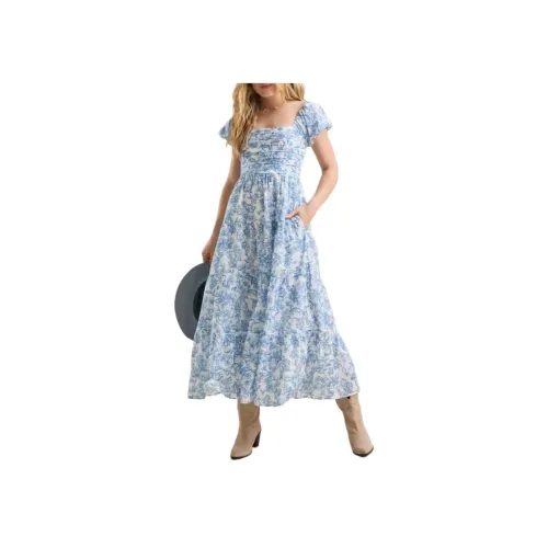 ALTAR'D STATE Addison Цветочный Платье-миди Короткий Рукав Платье Женское