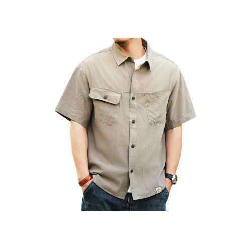 GELANLU Летняя рубашка свободный крой унисекс