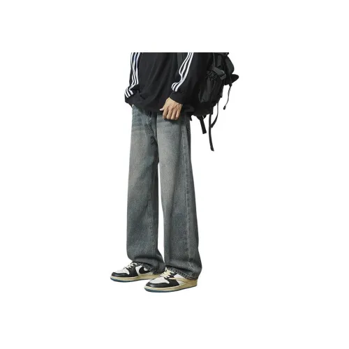 DASDCG Винтажный синий Мужские Джинсы