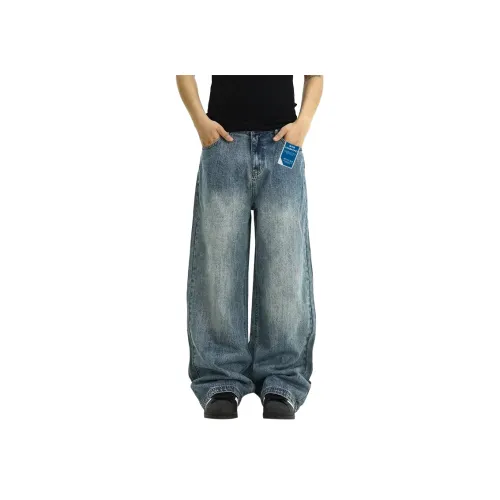 HANDAIWEI Blue Unisex Jeans HANDAIWEI Синий Унисекс Джинсы