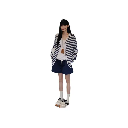 COMMA GIRL Повседневный комплект: кардиган + топ + шорты, женский, повседневный