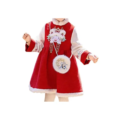 BOBDOG Платье FW AW24 Красный для детей 3-7 лет