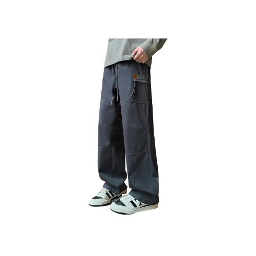 Tonlion Карго Брюки Мужские Темно-Чернильный Серый
