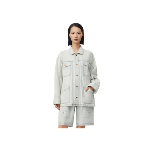 XUANZHIWU Белый Женские Джинсовые Куртки