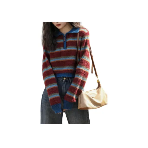 OUKEJI Red Women's Sweatshirts OUKEJI Красный Женские Толстовки